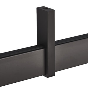 Support intermédiaire sous-tablette pour penderie renctangulaire - en aluminium finition titane - 75 x 20 x 10 mm - SYNERCIA - 229527