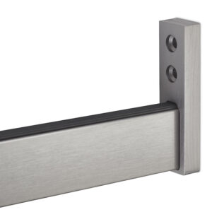 Support d'extrémité pour penderie rectangulaire - en aluminium finition anodisé - 75 x 20 x 10 mm - SYNERCIA - 229492