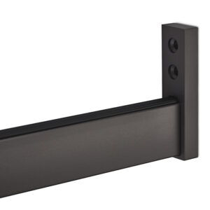 Support d'extrémité pour penderie rectangulaire - en aluminium finition titane - 75 x 20 x 10 mm - SYNERCIA - 229499