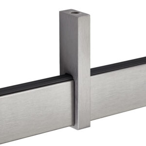 Support intermédiaire sous-tablette pour penderie renctangulaire - en aluminium finition anodisé - 75 x 20 x 10 mm - SYNERCIA - 229520