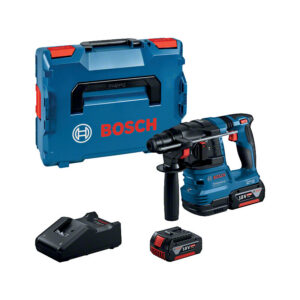 Marteau perforateur sans fil SDS + - GBH 18V-22, GAL 18V-40 L-B, 2 batteries Li-Ion 4,0Ah, chargeur dans coffret L-Boxx - BOSCH - 221806