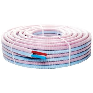 Tube PER duo pré-gainé 13x16 - 50 mètres - Pipex - 178546