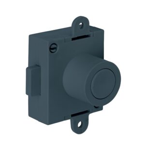Serrure monopoint avec pêne dormant Push Lock - en applique - axe 25 mm - réversible - finition gris anthracite - JUNIE - 231543