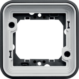 Support d'encastrement simple associable gris IP55 Cubyko - Hager - 237080