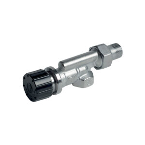 Robinet équerre inversé thermostatisable avec équilibrage dynamique du débit 15x21 M30x1,5 10-120 l/h - GIACOMINI - 223598