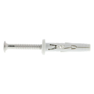 Chevilles à frapper nylon Spit Hit à collerette plate avec clous-vis prémontés inox A2 6x67mm boîte de 50 pièces - SPIT - 252690