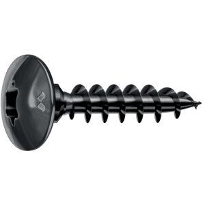 Vis de penture Panelvit® neroplus® FC tête large TX 30 traitement galvanique neroplus® 6x30mm boîte 200 pièces - MUSTAD - 273130