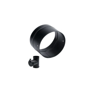 Adaptateur noir mat sur té équerre noir mat piquage femelle Ø 180 - TEN - 252123
