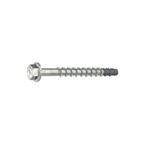 Vis ancrage béton MULTI-MONTI Plus inox A4 tête hexagonale avec embase SW15, 12x105 mm perçage 10mm - Boîte de 25 pièces - HECO - 274138