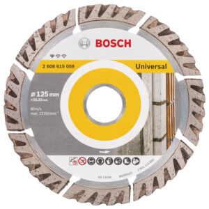 Disque à tronçonner diamant Standard Universal diamètre 125 mm, alésage 22,23 mm, hauteur de segment 10 mm - BOSCH - 318972
