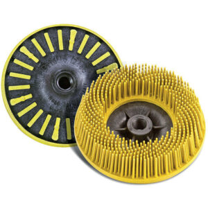 Disque abrasif résine 3M™ Scotch-Brite™ Bristle BD-ZB, Ø 115 mm, grain 80, jaune - 3M - 649261