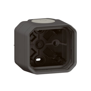 Boîtier saillie 2 embouts à membrane 1 poste étanche Plexo anthracite - Legrand - 610109