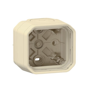 Boîtier saillie 2 embouts à membrane 1 poste étanche Plexo sable - Legrand - 610116