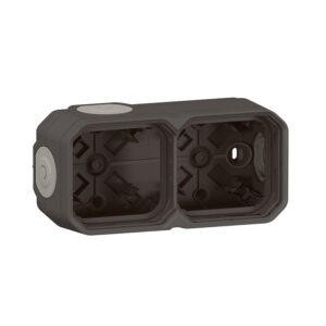 Boîtier saillie à embouts 2 postes horizontal/vertical étanche Plexo anthracite - Legrand - 610130