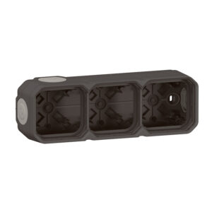 Boîtier saillie à embouts 3 postes horizontal/vertical étanche Plexo anthracite - Legrand - 610151